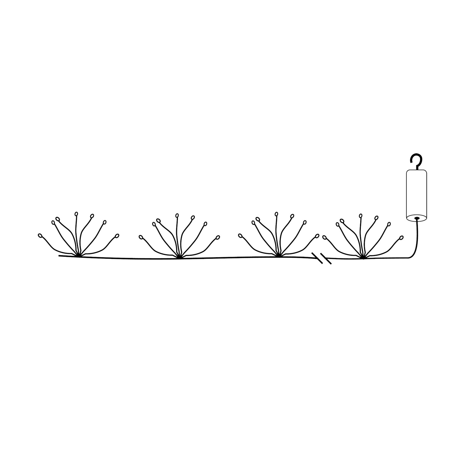 LED Lichterkette Dew Drop Flower - 96 LED Tautropfen - 8 Blüten - L:2,10m - Timer - Batterie - Außen LED Lichterkette Dew Drop Flower - 96 LED Tautropfen - 8 Blüten - L:2,10m - Timer - Batterie - Außen