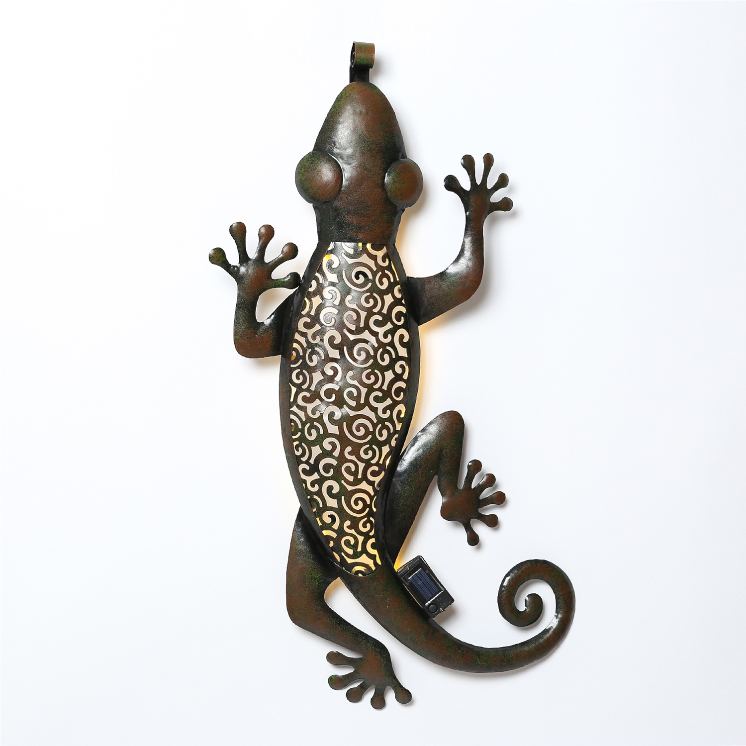 LED Solar Gartendeko GECKO - 15 warmweiße LED - H: 72cm - Dämmerungssensor - braun LED Solar Gartendeko GECKO - 15 warmweiße LED - H: 72cm - Dämmerungssensor - braun