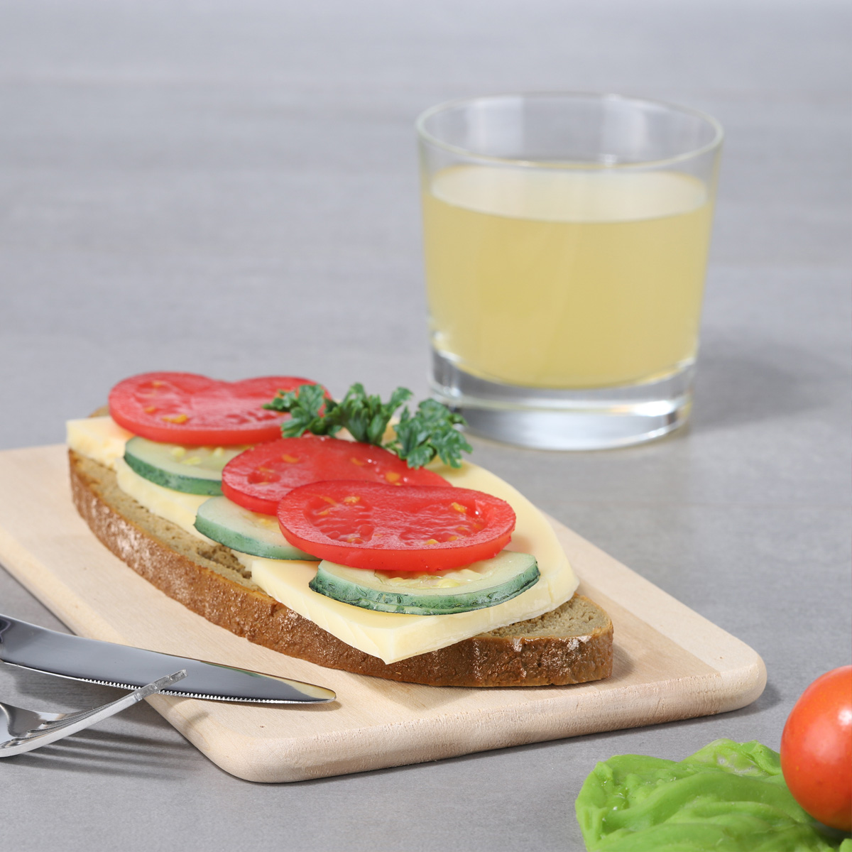 Vesperbrett / Frühstücksbrett - 3er Set - 21,5 x 13,5 x 1 cm - glattes Holzbrett