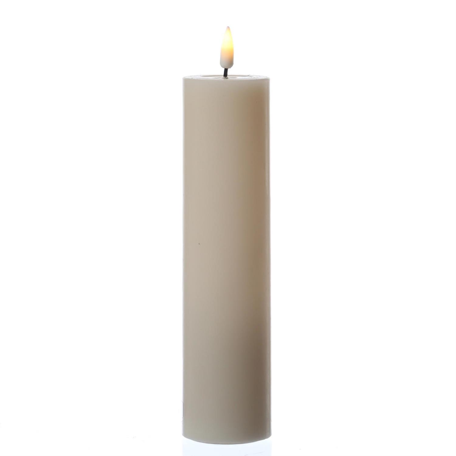 LED Stumpenkerze MIA - Echtwachs - realistische 3D Flamme - H- 20cm D- 5cm - Batterie - creme LED Stumpenkerze MIA - Echtwachs - realistische 3D Flamme - H- 20cm D- 5cm - Batterie - creme