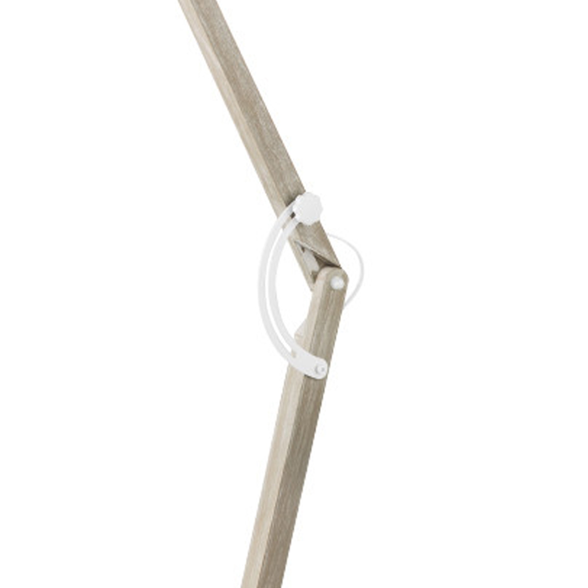 Bodenlampe PETTO - 175cm - schlichtes skandinavisches Design - E27 Fassung - Holz + Weiß