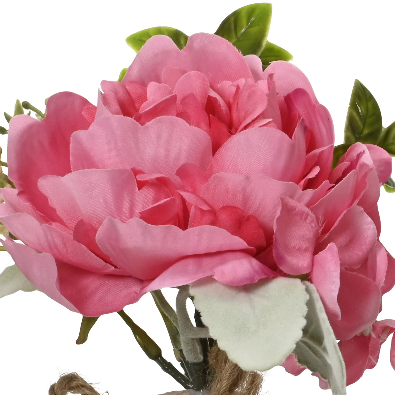 Kunstblumenstrauß in Mini Glasvase - Pfingstrose und Hortensie in Blumenvase - H: 20cm - pink Kunstblumenstrauß in Mini Glasvase - Pfingstrose und Hortensie in Blumenvase - H: 20cm - pink