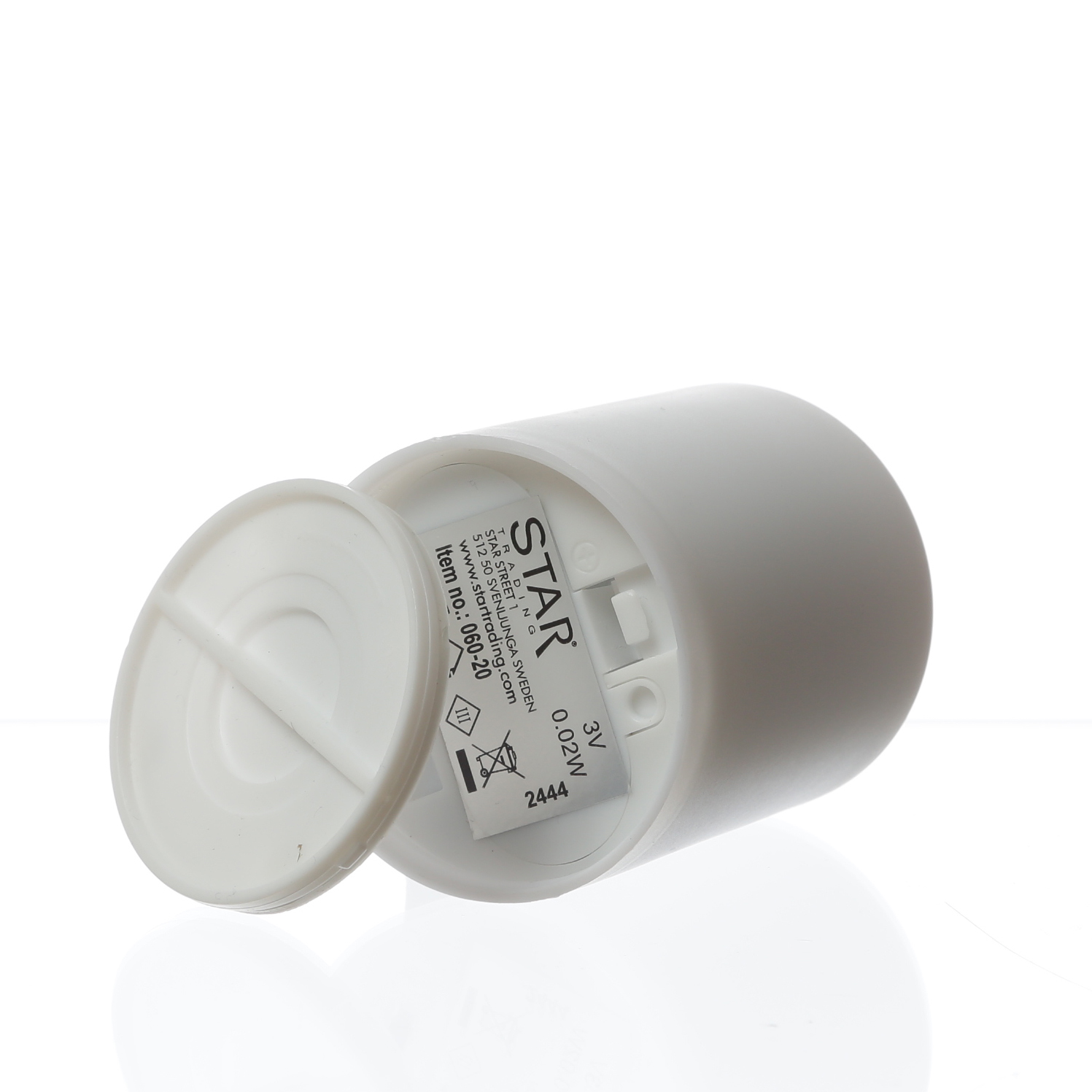 LED Mini Kerze/Grabkerze - H: 10cm/D: 6,1cm - Timer/Sensor - für Innen/Außen - bis 1200h - weiß LED Mini Kerze/Grabkerze - H: 10cm/D: 6,1cm - Timer/Sensor - für Innen/Außen - bis 1200h - weiß