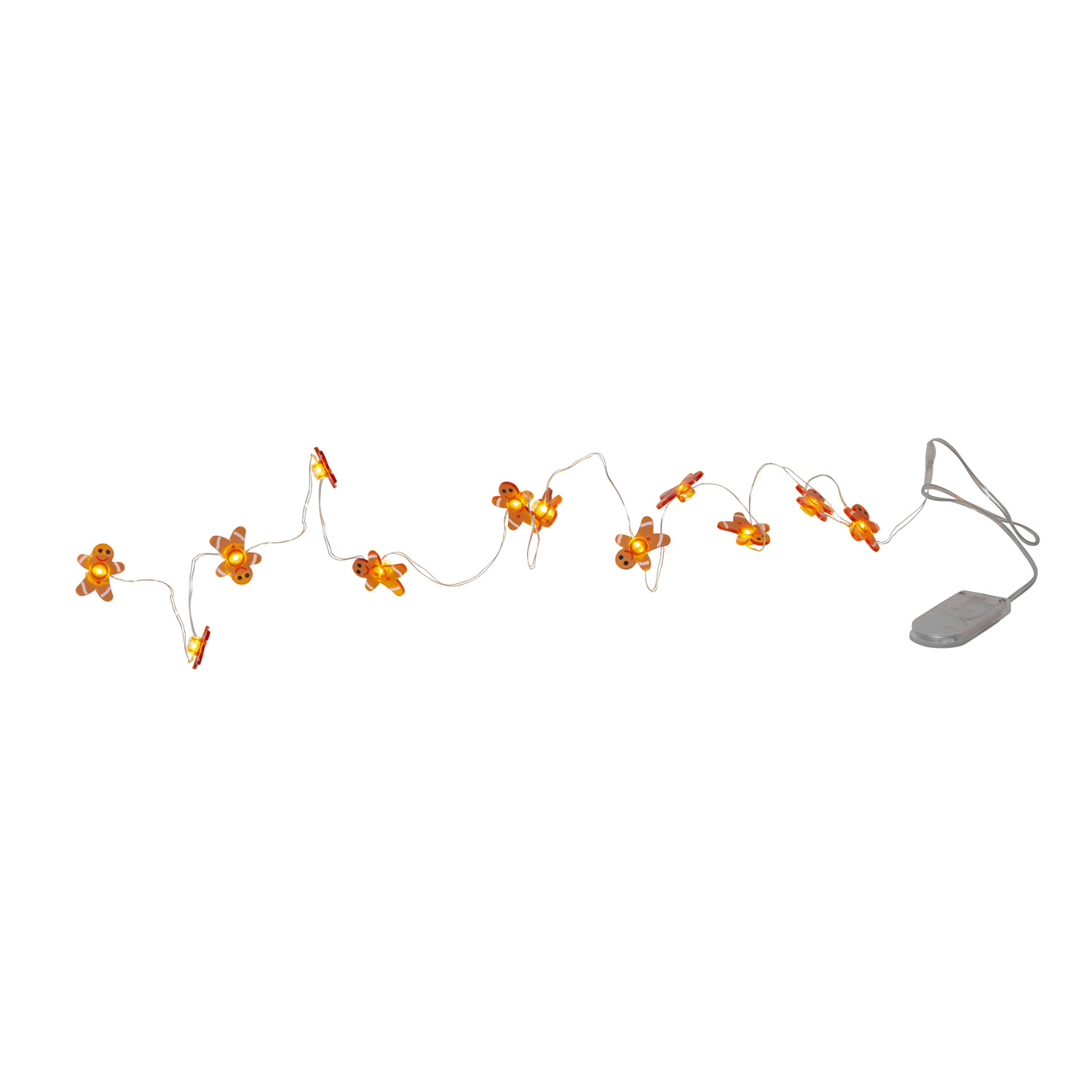 LED Lichterkette Dew Drop Lebkuchenmänner - 12 warmweiße LED -1,10m - Batterie - f. Innen - Braun LED Lichterkette Dew Drop Lebkuchenmänner - 12 warmweiße LED -1,10m - Batterie - f. Innen - Braun