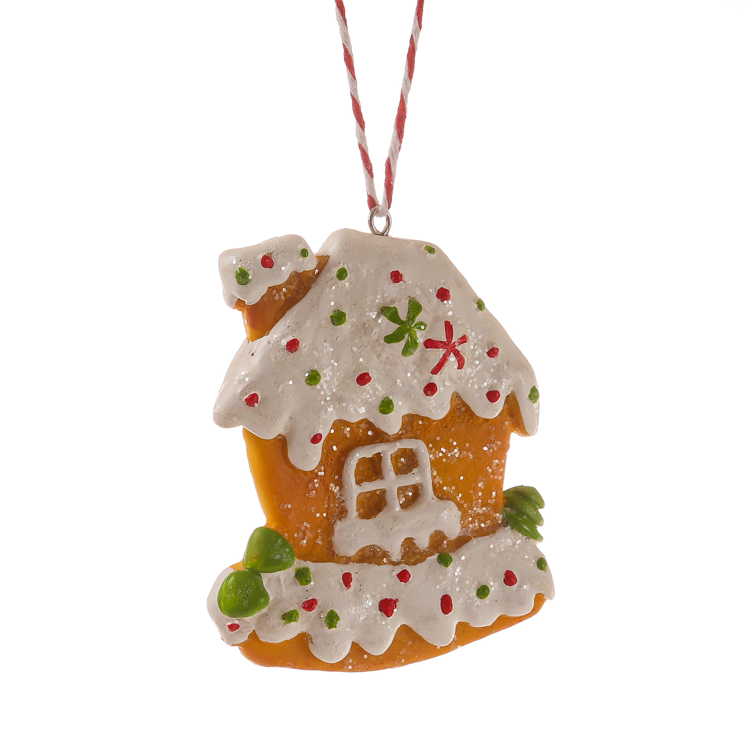Weihnachtsbaumschmuck LEBKUCHENHAUS - Polyresin - inkl. Aufhänger - matt - H: 9cm - braun Weihnachtsbaumschmuck LEBKUCHENHAUS - Polyresin - inkl. Aufhänger - matt - H: 9cm - braun