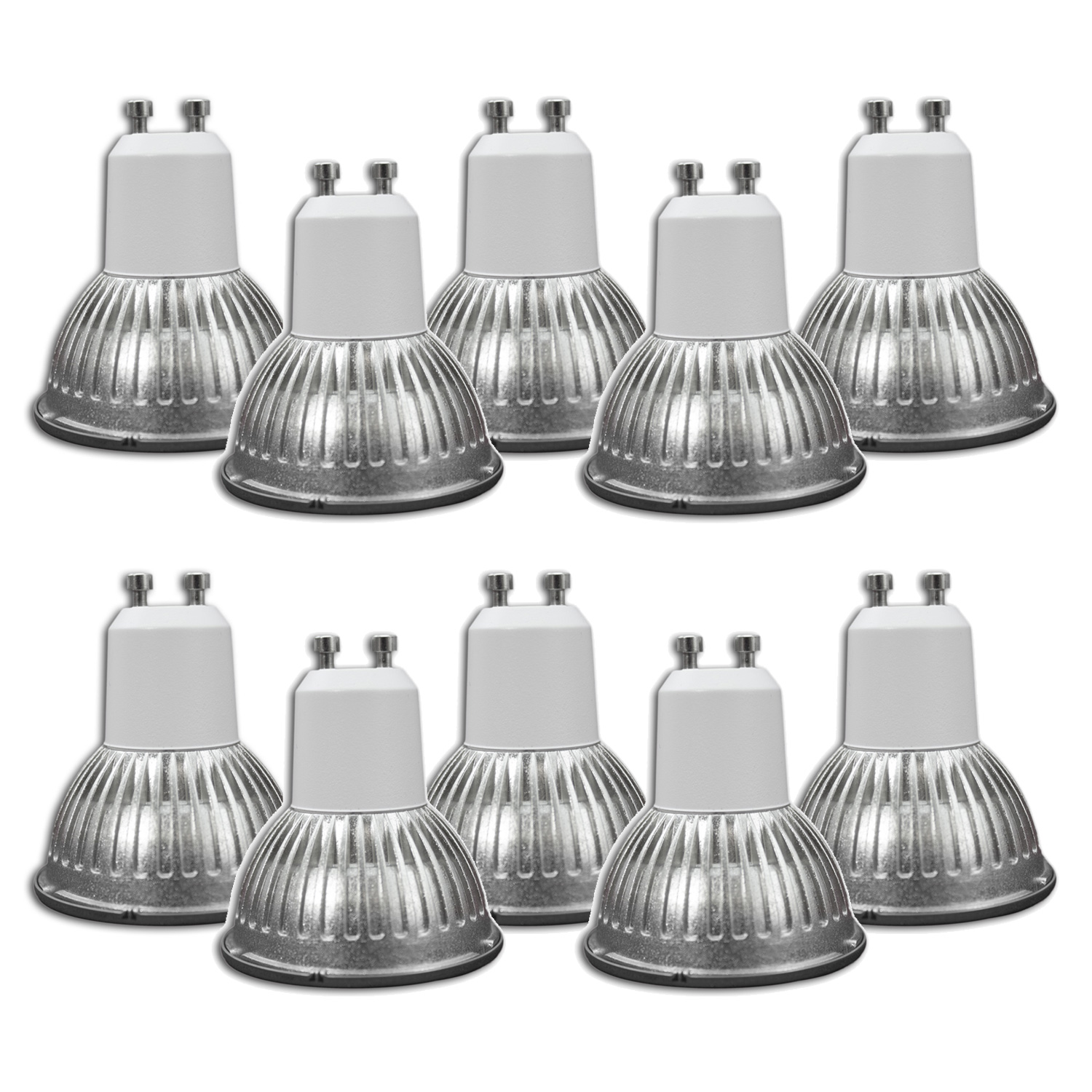 10 x LED Spot MR16 GU10, neutralweiß, 3500K, 30° NICHIA-LEDs - 3W - Sparset 10 x LED Spot MR16 GU10, neutralweiß, 3500K, 30° NICHIA-LEDs - 3W - Sparset