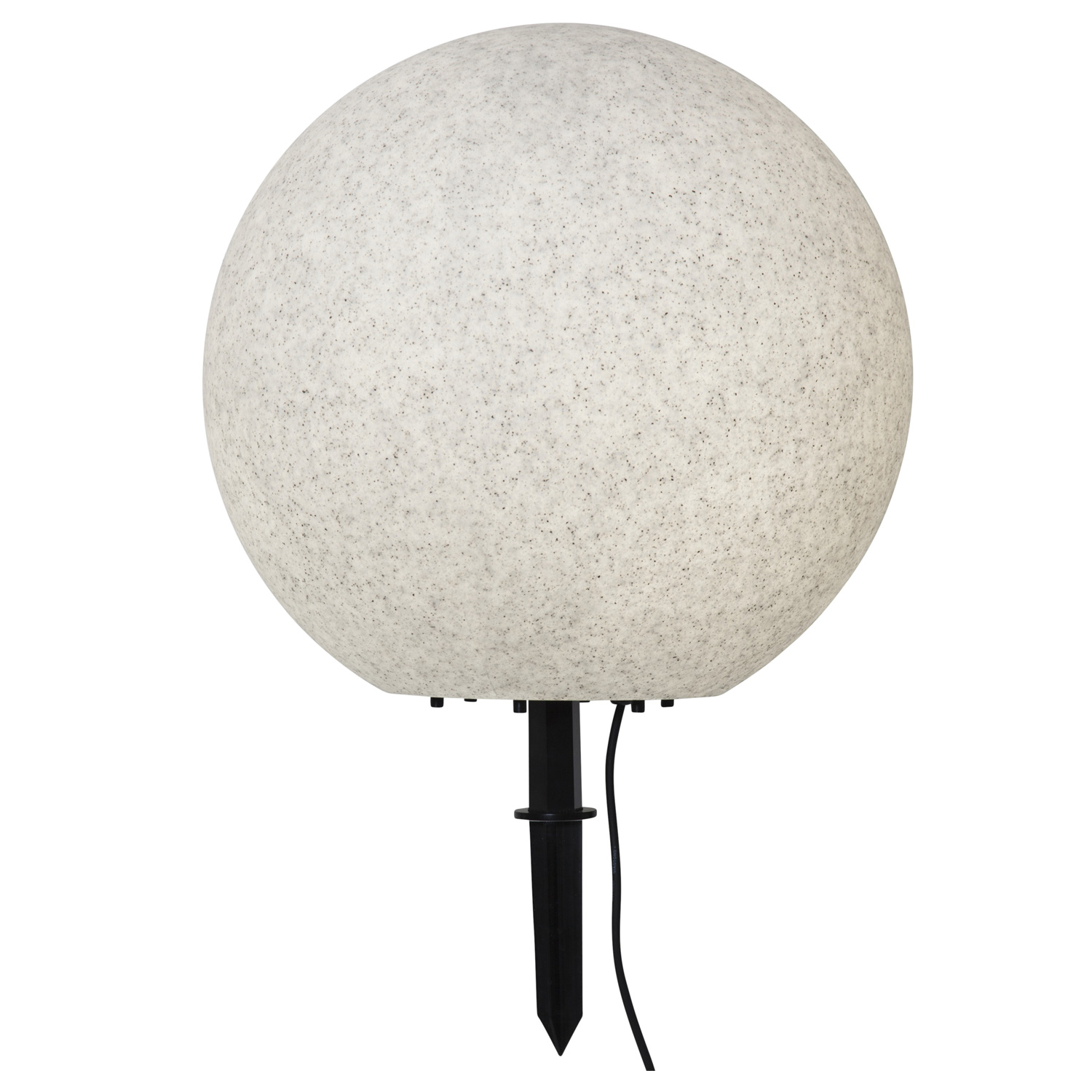 Gartenkugel STONE - Erdspieß - H: 48cm - D: 50cm - Fassung E27 - Kabel - Außen - grau Gartenkugel STONE - Erdspieß - H: 48cm - D: 50cm - Fassung E27 - Kabel - Außen - grau