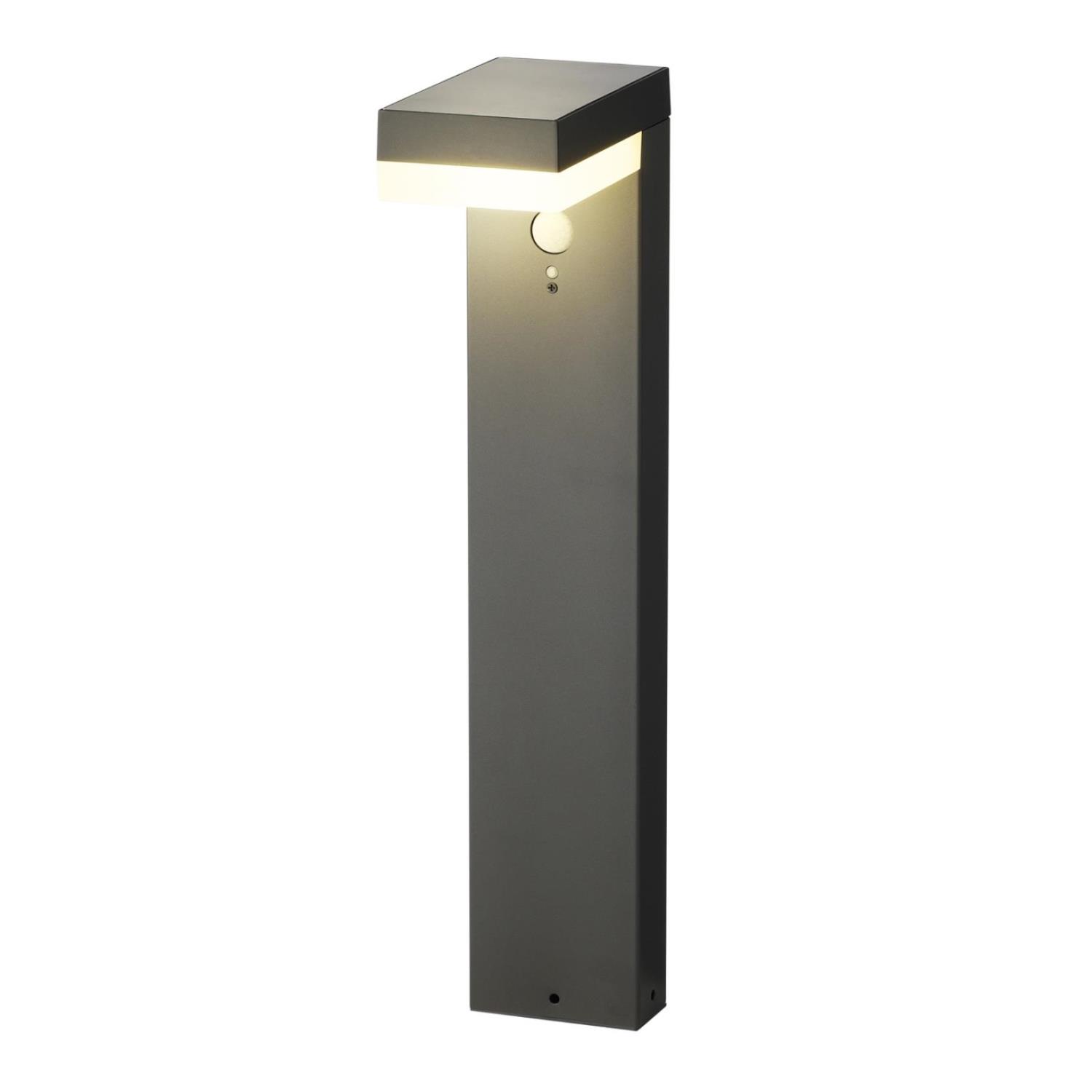 Solar Wegleuchte mit Bewegungssensor - 3 Modi - Premium-Solarfeld - H- 50cm - Aluminium
