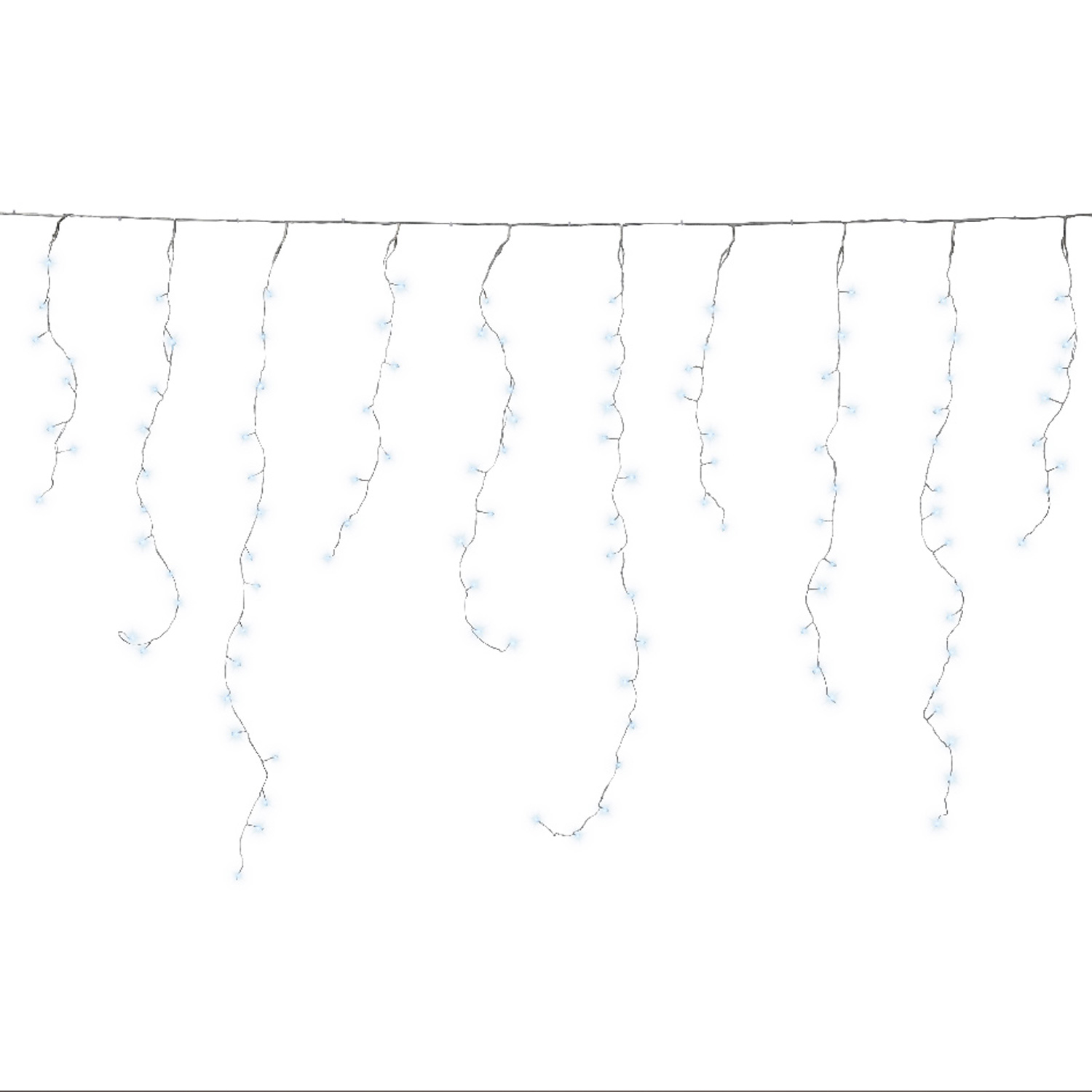 LED Lichtervorhang Eisregen - Blinkfunktion - 34 Stränge - 412 kaltweiße LED - L: 4,9m - für Außen LED Lichtervorhang Eisregen - Blinkfunktion - 34 Stränge - 412 kaltweiße LED - L: 4,9m - für Außen