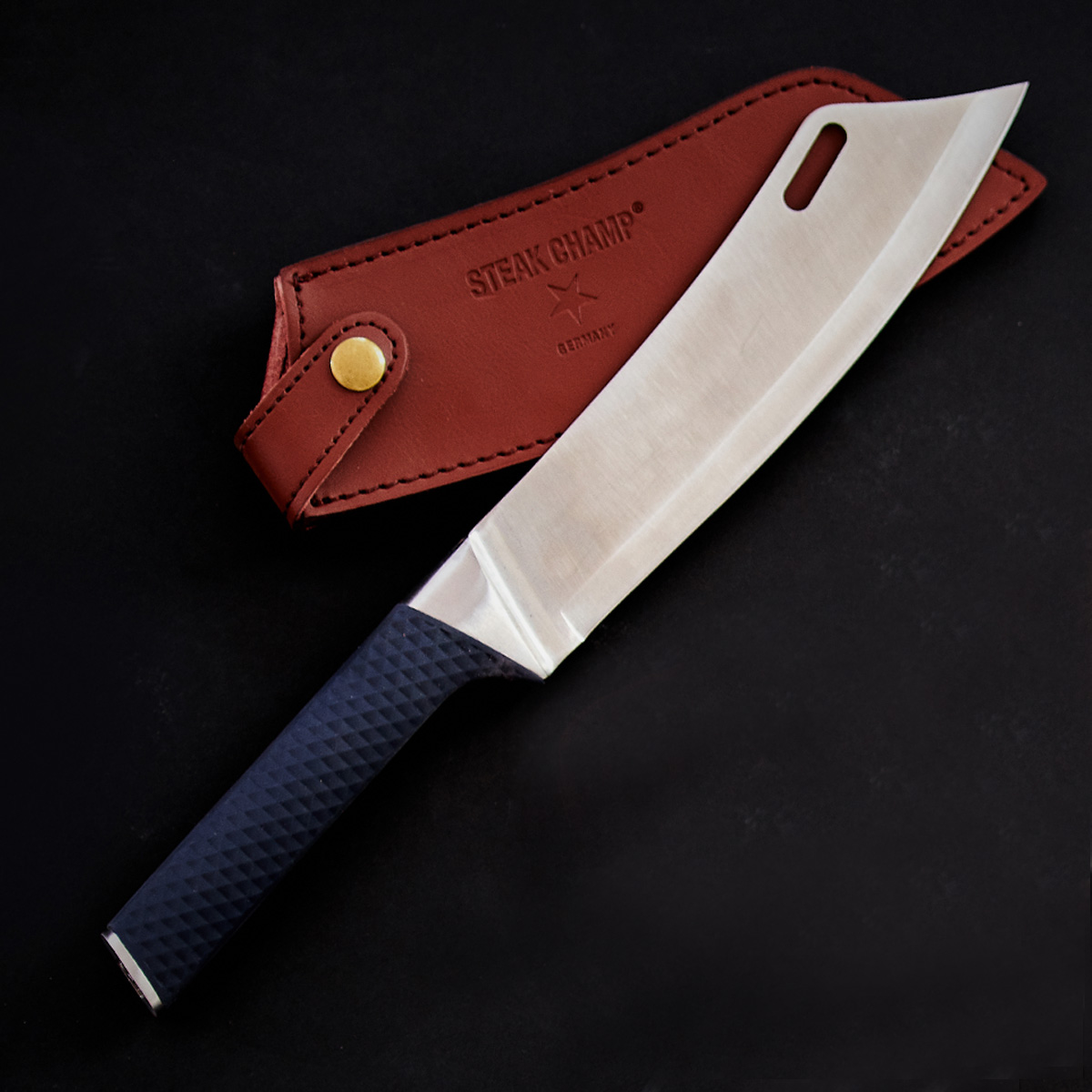 STEAK CHAMP Leder Holster für BBQ Pro Kochmesser - Gürtelclip
