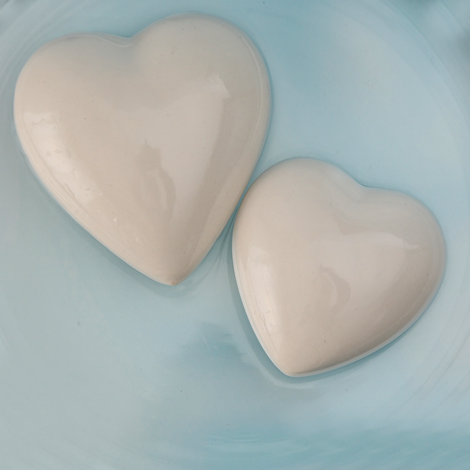 Teichdeko HERZ - Dekoobjekt - Porzellan - schwimmend - L: 6,5cm - weiß Teichdeko HERZ - Dekoobjekt - Porzellan - schwimmend - L: 6,5cm - weiß