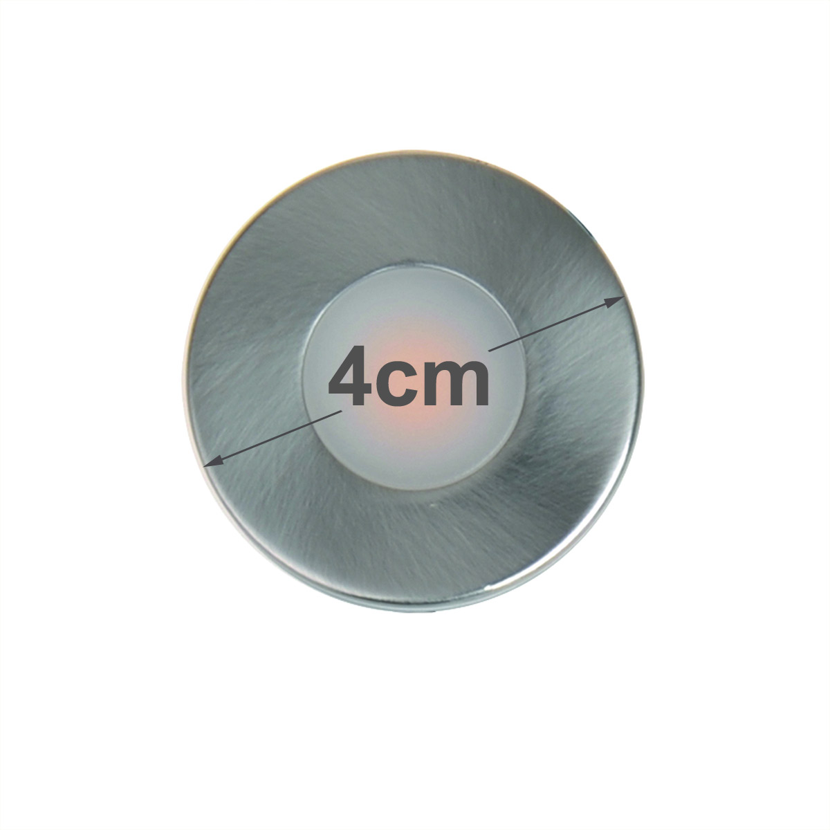 LED Aufbauspot COB 3000 - 12V - 3000K - 150lm - 1,8W - 4cm x 0,75cm - Edelstahl