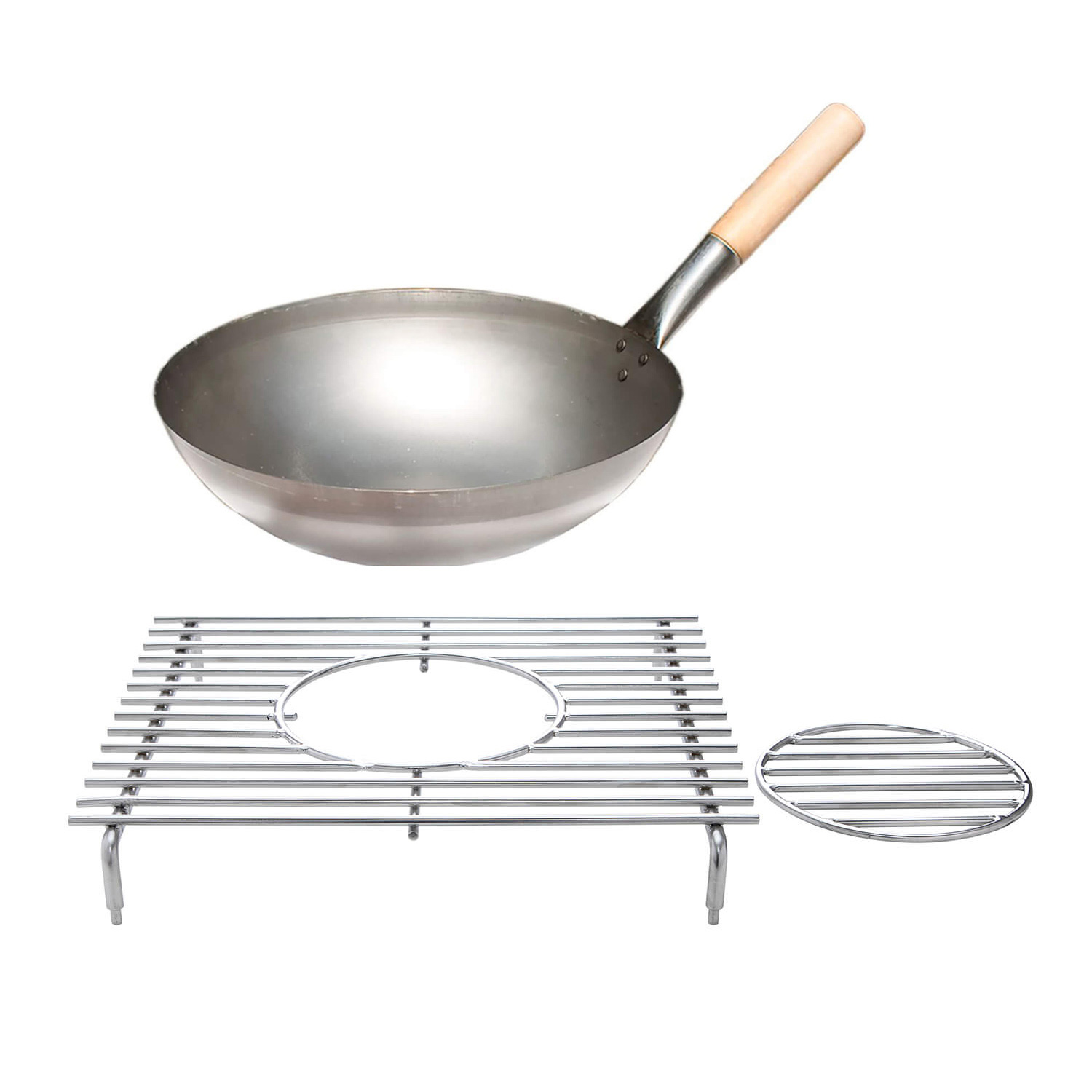 Edelstahl Geschirreinsatz (mit Loch) für Steinkochfeld/-brenner für CHEF S/M/L/XL