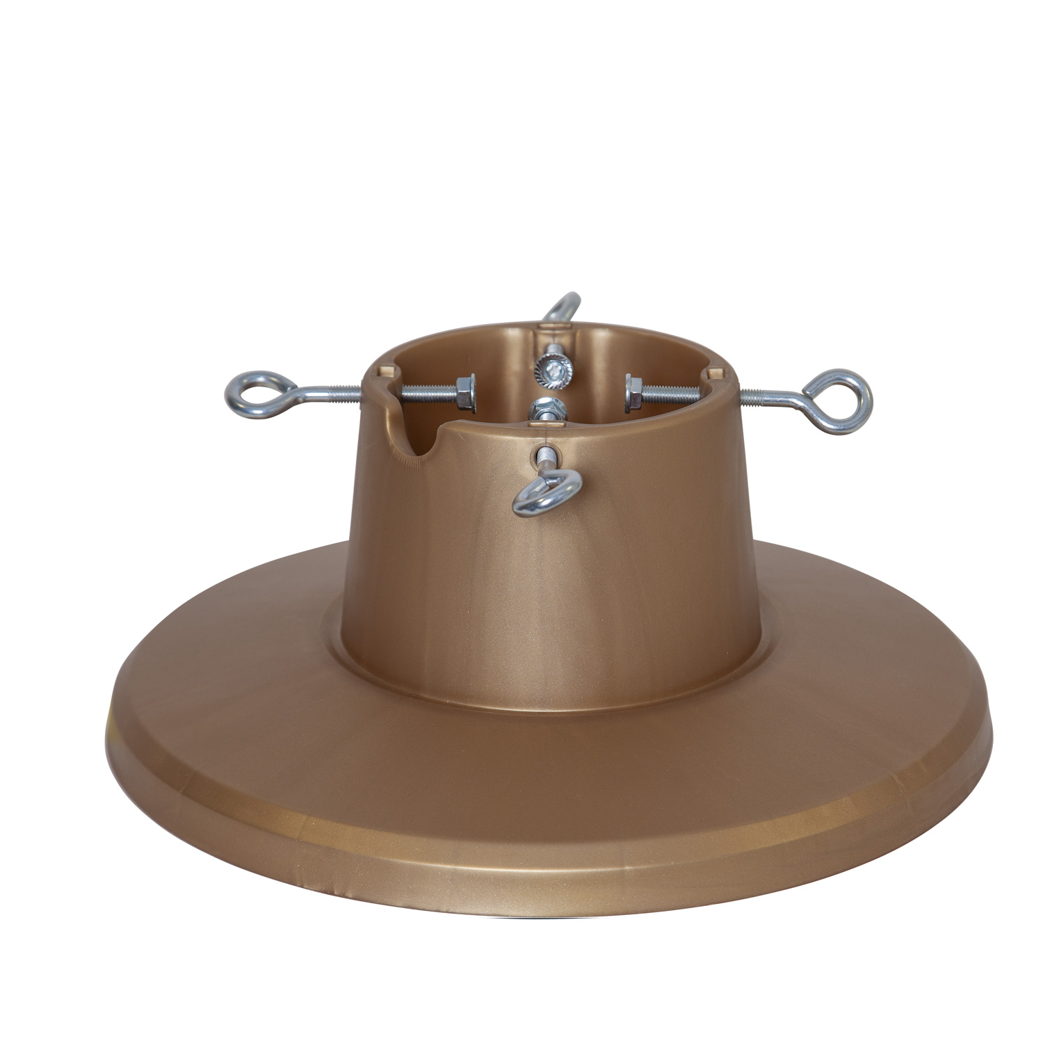 Christbaumständer LARS - Stammdurchmesser 3,5-10,5cm - Höhe bis 2,1m -  Wassertank 1,6L - gold Christbaumständer LARS - Stammdurchmesser 3,5-10,5cm - Höhe bis 2,1m -  Wassertank 1,6L - gold