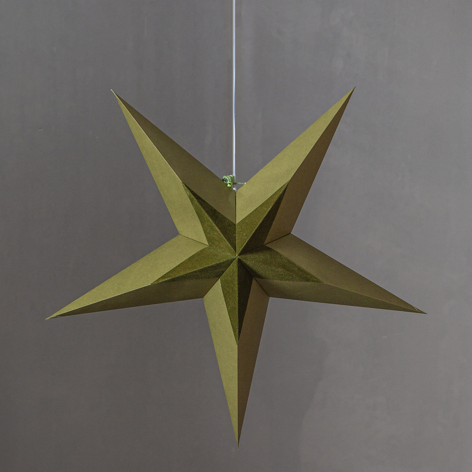 Papierstern Diva - hängend - D: 60cm - Samtstern - grün Papierstern Diva - hängend - D: 60cm - Samtstern - grün