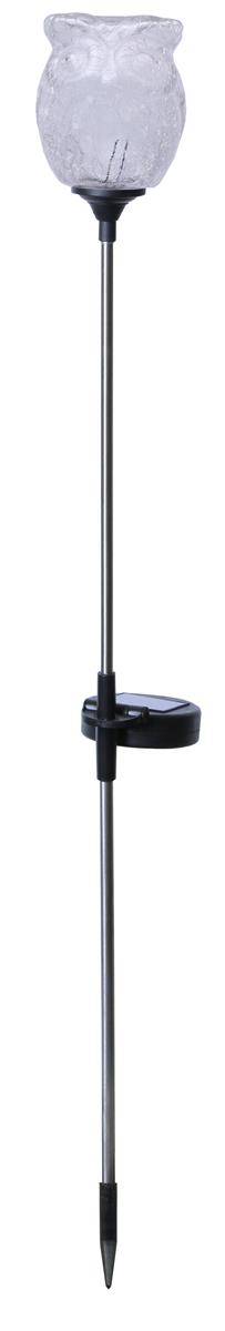 LED Solarstab "Eule"- warmweiße LED - H: 75cm - D: 9cm - Dämmerungssensor