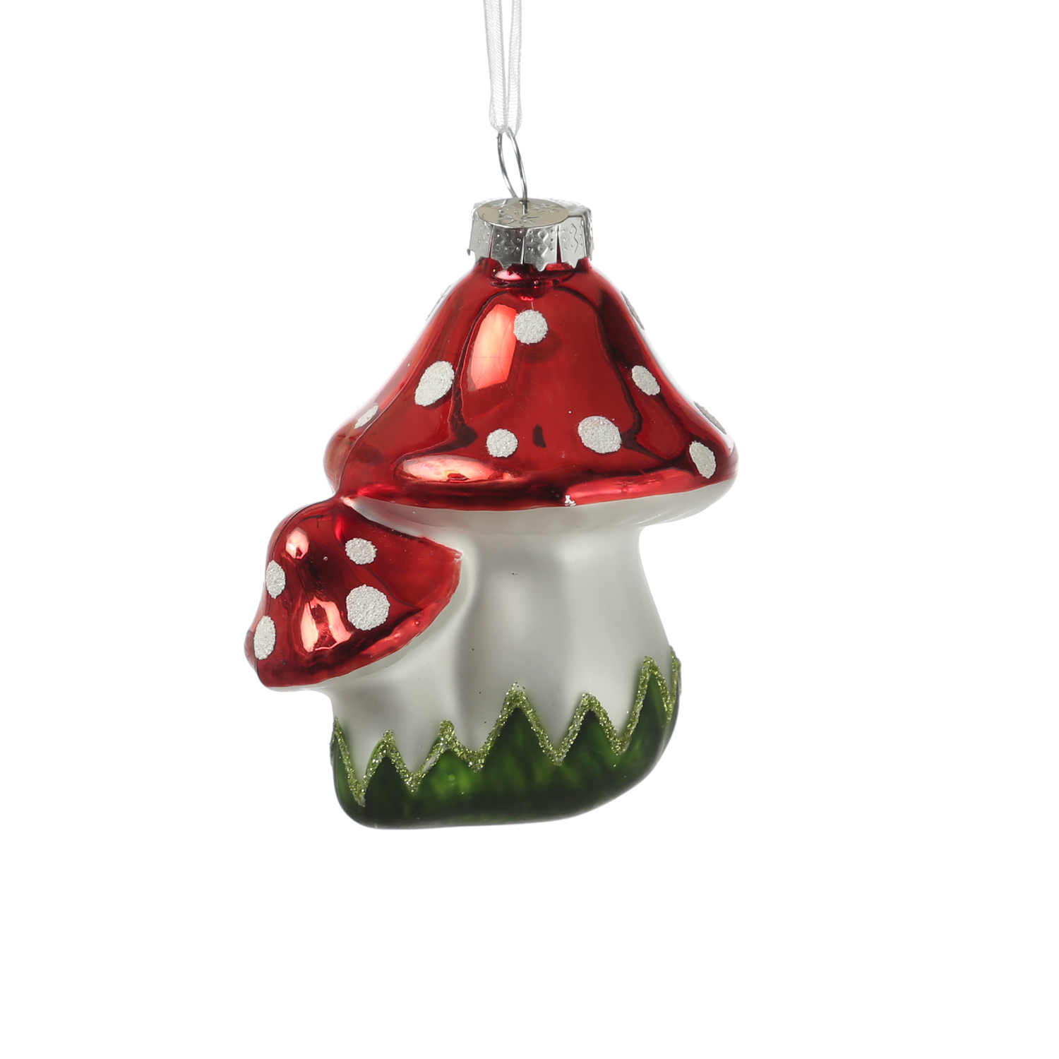 Weihnachtsbaumschmuck Fliegenpilze - Christbaumschmuck - Glas - H: 8cm - rot, weiß Weihnachtsbaumschmuck Fliegenpilze - Christbaumschmuck - Glas - H: 8cm - rot, weiß