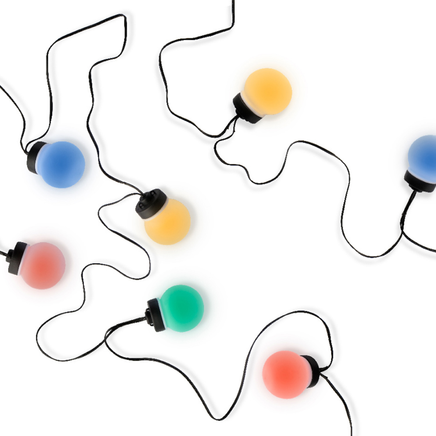 LED Party Lichterkette Circus - 20 bunte LED - L: 9,5m - mit Trafo - für Innen/Außen