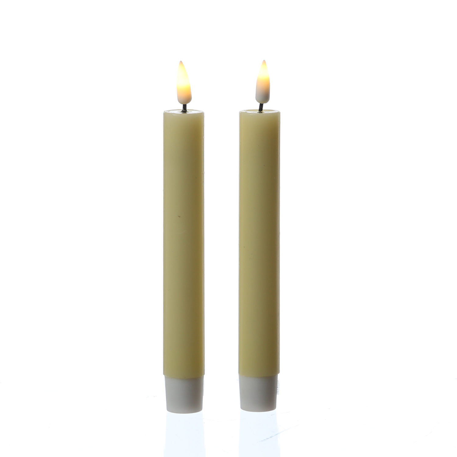 LED Stabkerzen MIA - Echtwachs - realistische 3D Flamme - H: 15cm - Batteriebetrieb - gelb - 2 Stk LED Stabkerzen MIA - Echtwachs - realistische 3D Flamme - H: 15cm - Batteriebetrieb - gelb - 2 Stk