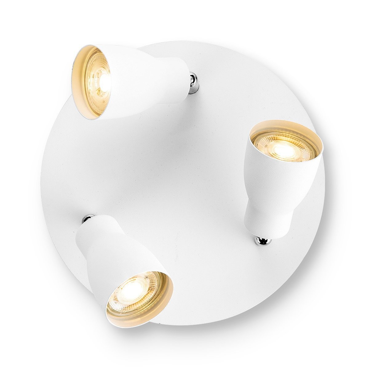 Deckenleuchte / Rondell ALBA weiß - 3fach - inkl. GU10 LED Leuchtmittel
