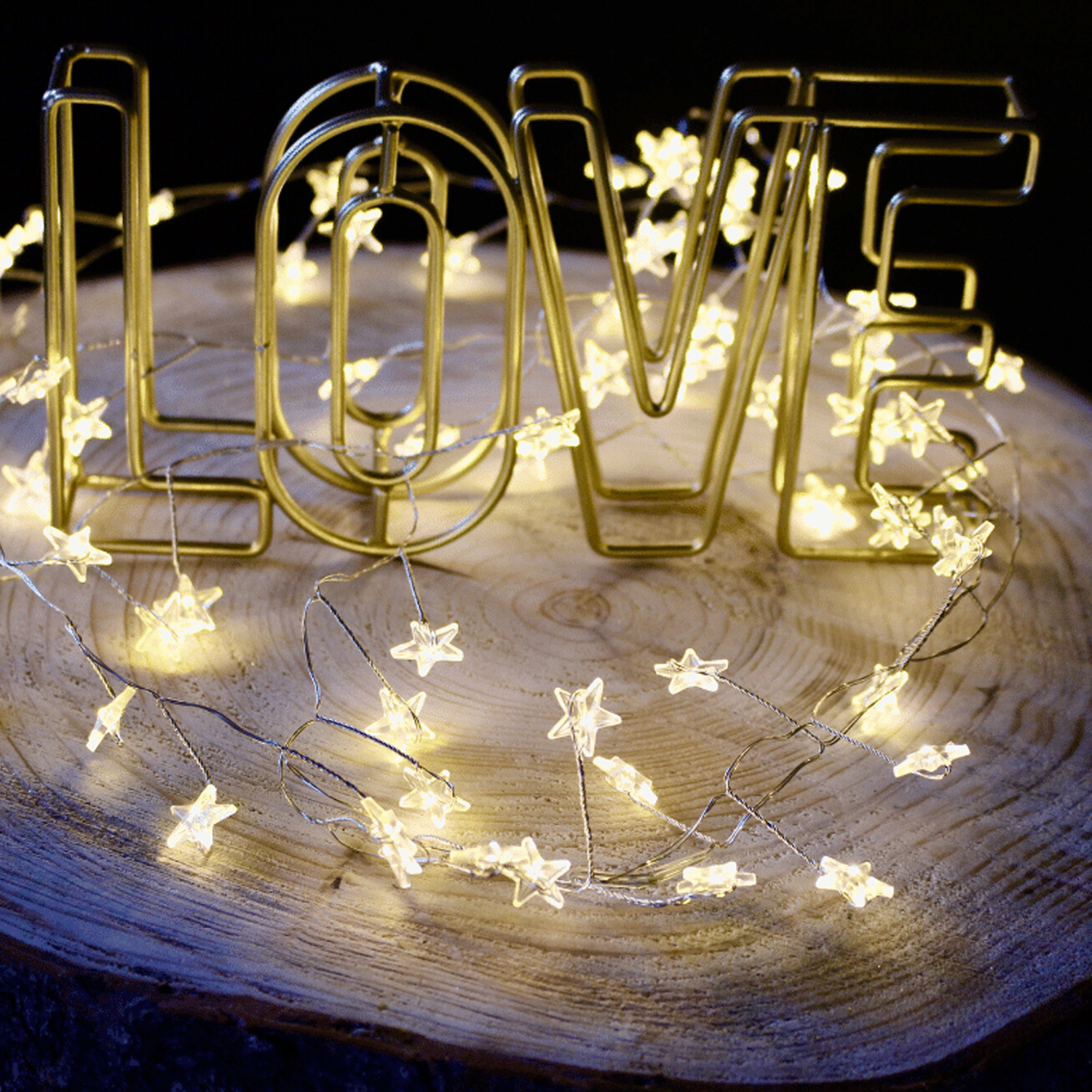 LED Drahtlichterkette "Dew Drop" klaren Sternen - 72 warmweiße LED - L: 2m - Batterie - Timer LED Drahtlichterkette "Dew Drop" klaren Sternen - 72 warmweiße LED - L: 2m - Batterie - Timer