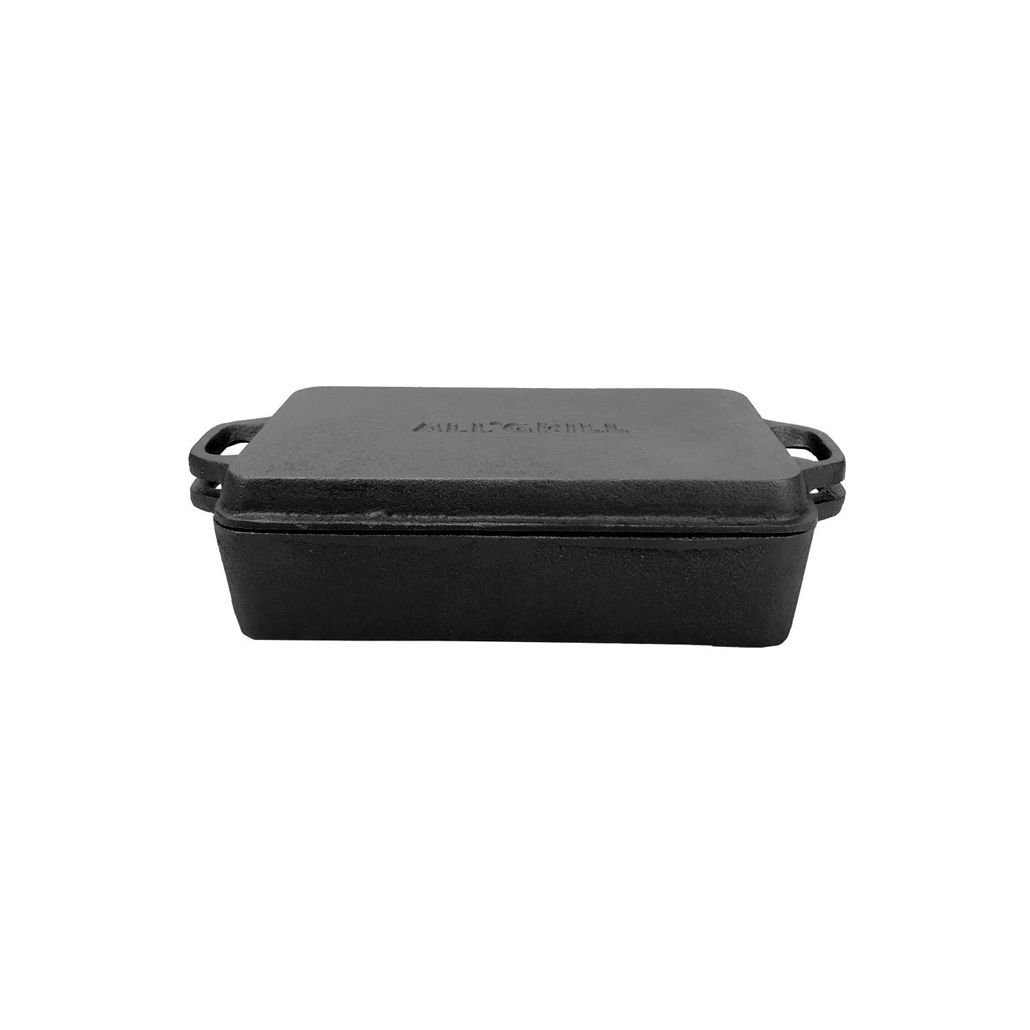 Feuercasserole 2in1 - 0,6l - mit je 2 Henkeln - Kasserolle mit Deckel aus hochwertigem Gusseisen
