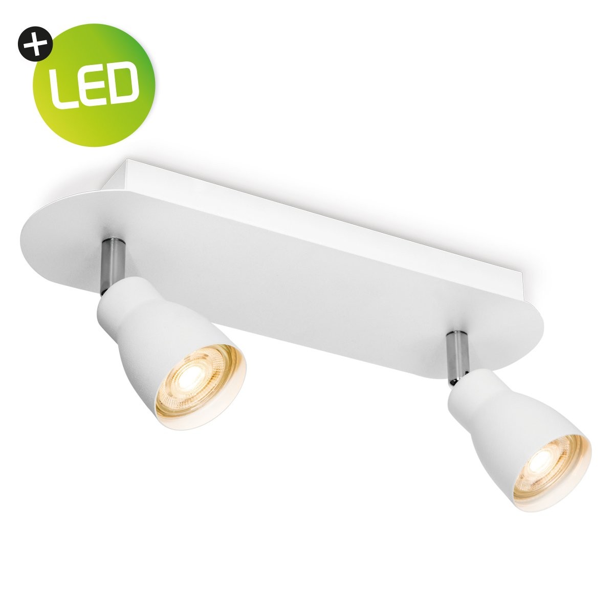 Deckenspot / Deckenbalken ALBA weiß - 2fach - inkl. GU10 LED Leuchtmittel