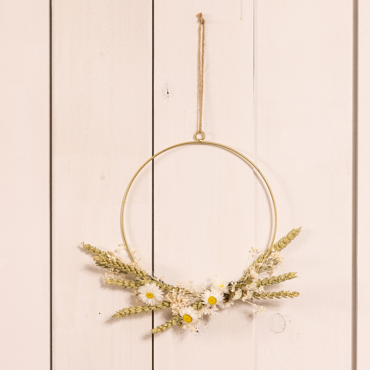 Bastelset DIY - Dekoring mit Trockenblumen und Gräsern - Trockenblumenkranz - Aufhängeröse - D: 20cm Bastelset DIY - Dekoring mit Trockenblumen und Gräsern - Trockenblumenkranz - Aufhängeröse - D: 20cm