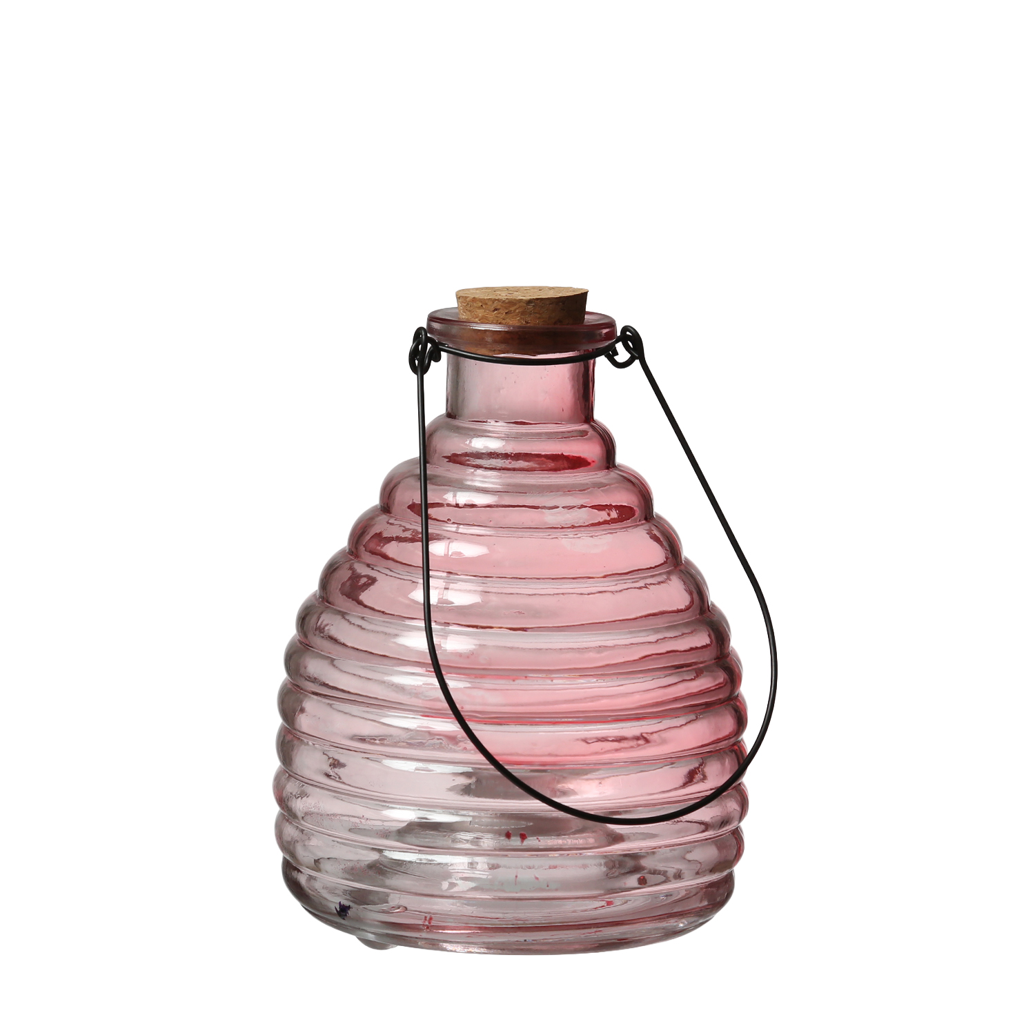 Wespenfänger HONIGTOPF - Wespenfalle - geriffeltes Glas - D: 13cm - H: 17cm