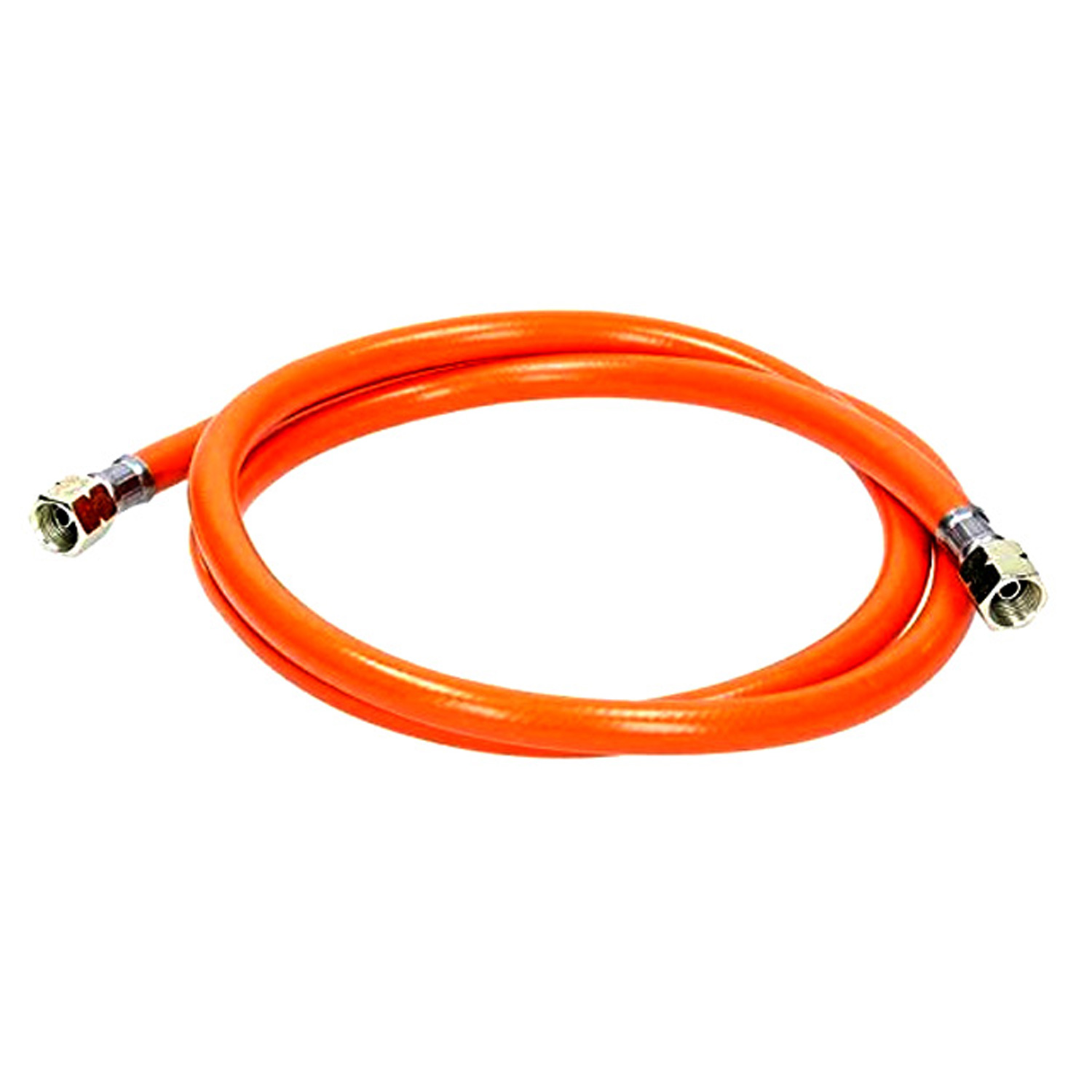Gasschlauch 2-5m - Mitteldruck 6-3x3-5mm; Gummi + Gewebeeinlage - 1/4" auf 1/4" Überwurfmutter