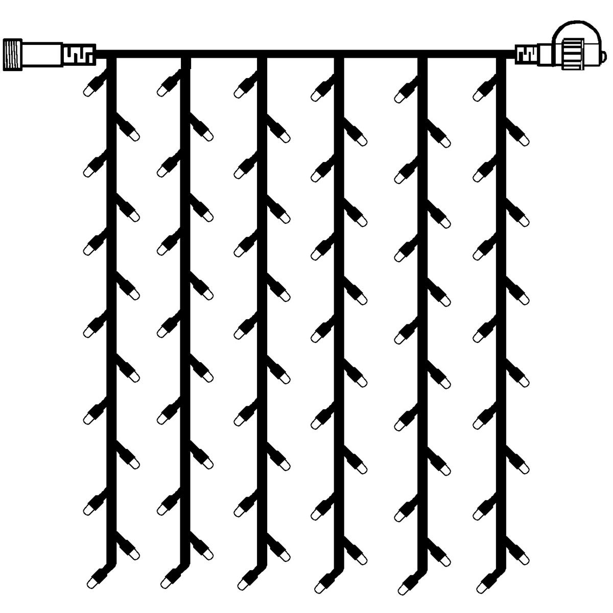 System 24 | LED-Lichtvorhang | koppelbar | exkl. Trafo | 1.00 m x 2.00m | 98x Warmweiß System 24 | LED-Lichtvorhang | koppelbar | exkl. Trafo | 1.00 m x 2.00m | 98x Warmweiß