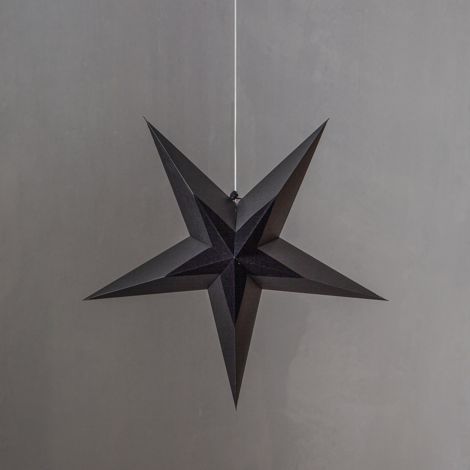 Papierstern Diva - hängend - D: 60cm - Samtstern - schwarz Papierstern Diva - hängend - D: 60cm - Samtstern - schwarz