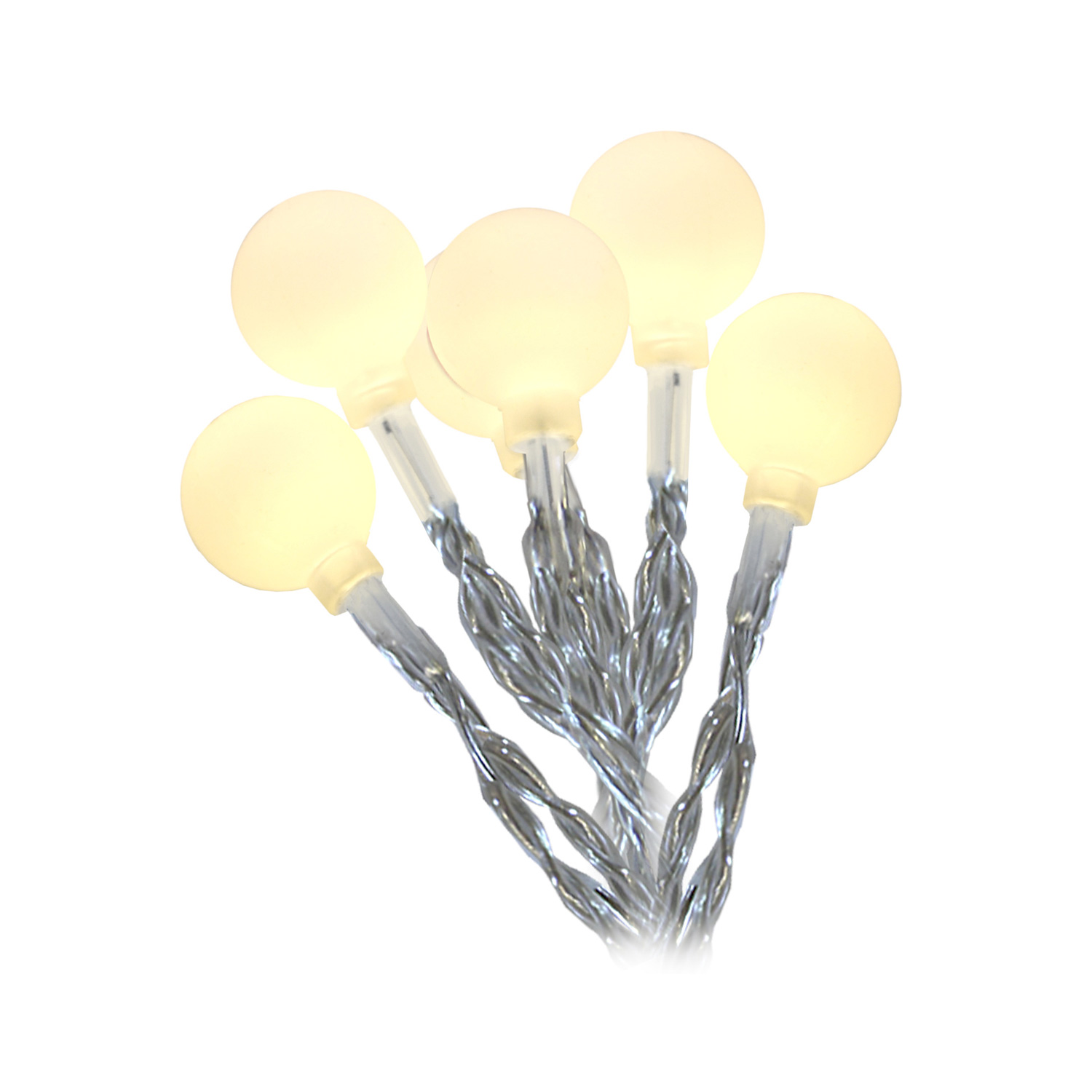 LED Solar Lichterkette Globini - 20 warmweiße LED - L: 4,75m - Dämmerungssensor - für Außen LED Solar Lichterkette Globini - 20 warmweiße LED - L: 4,75m - Dämmerungssensor - für Außen
