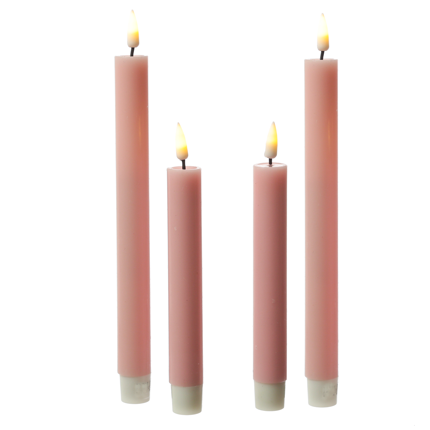 LED Stabkerzen MIA - Echtwachs - realistische 3D Flamme - H:24cm - Batteriebetrieb - rosa - 2 Stk LED Stabkerzen MIA - Echtwachs - realistische 3D Flamme - H:24cm - Batteriebetrieb - rosa - 2 Stk