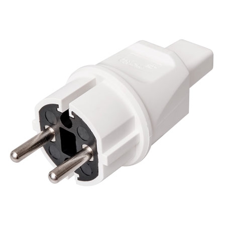 ILLU Konturenstecker Vollgummi- weiß - wetterfest - IP44 - für ILLU Flachkabel ILLU Konturenstecker Vollgummi- weiß - wetterfest - IP44 - für ILLU Flachkabel
