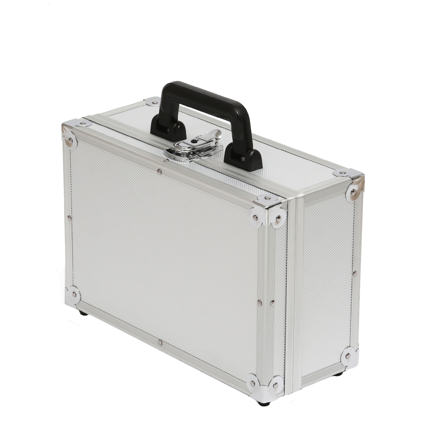 Transportkoffer BASIC S silber - Aluminiumrahmen - Schaumstoffpolster