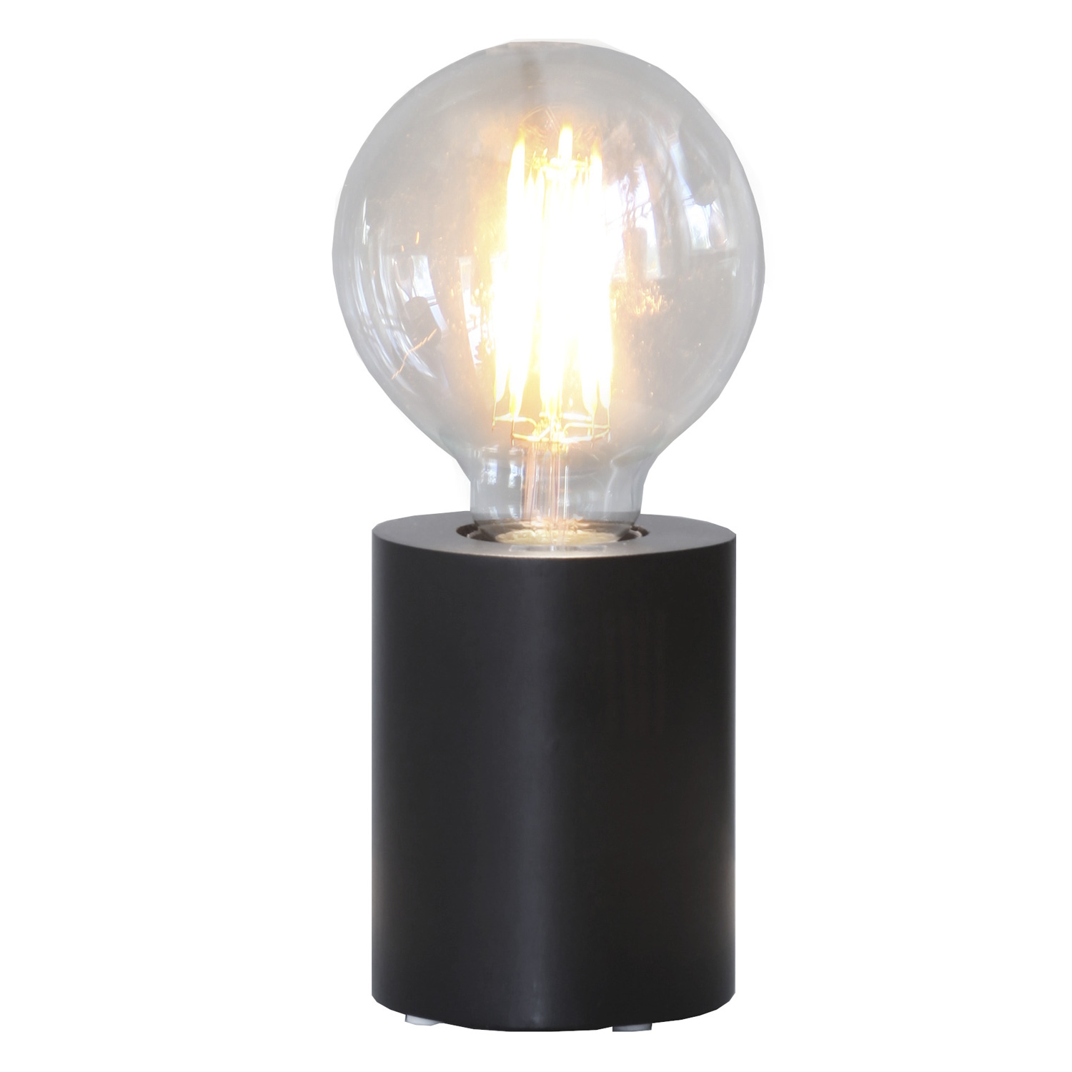 Lampenfassung "Tub" - E27 Fassung - Schalter - H: 10cm - stehend - schwarz Lampenfassung "Tub" - E27 Fassung - Schalter - H: 10cm - stehend - schwarz