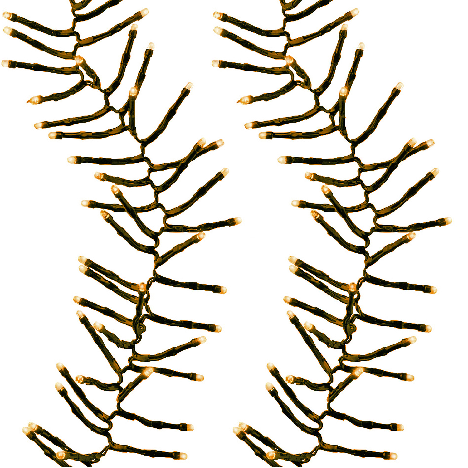 LED Büschellichterkette - Cluster - 1512 bernstein LED - L: 14m - 8 Funkt. - Timer - Innen/Außen