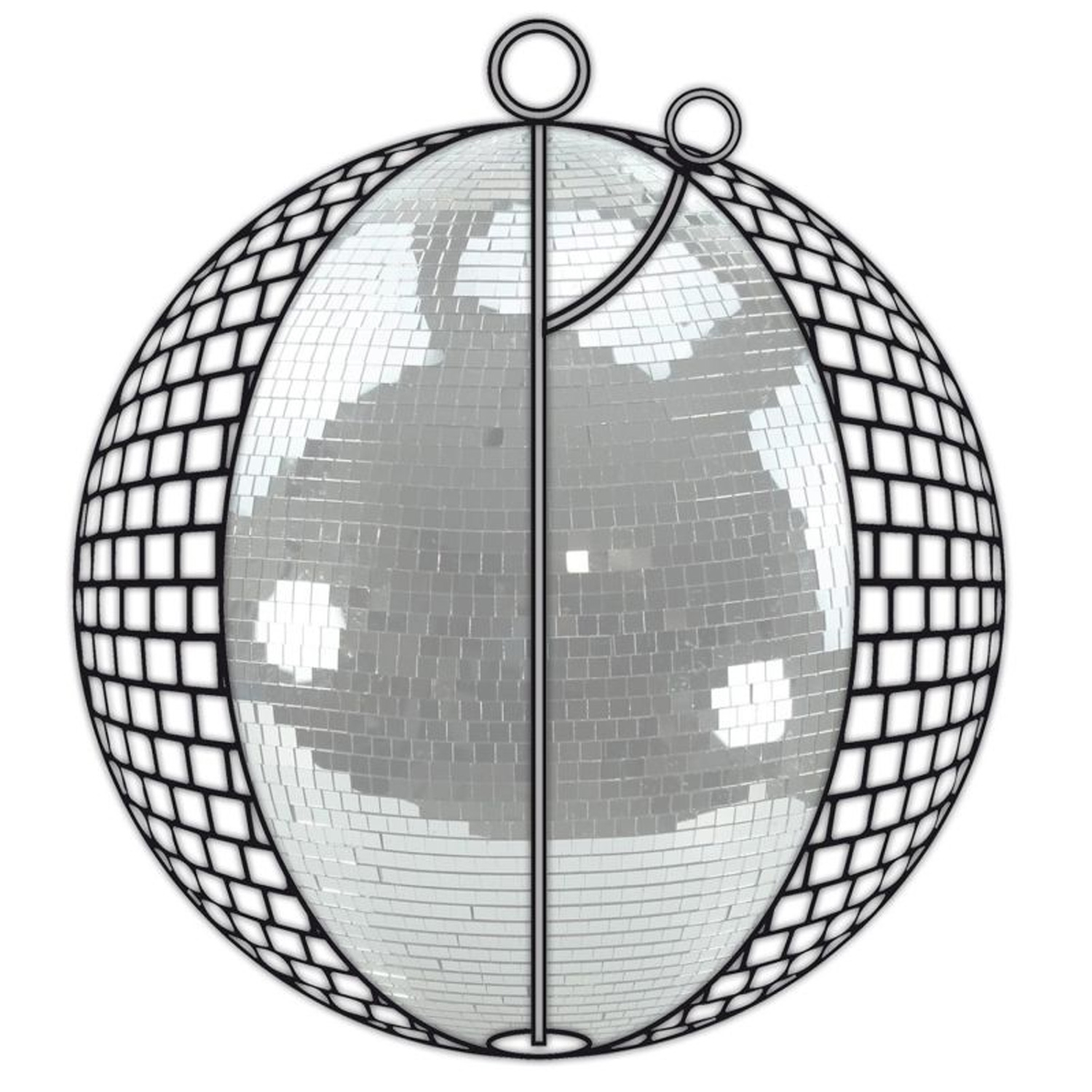 Spiegelkugel 30cm - Safety - Discokugel - Echtglas - 10x10mm Spiegel - silber Spiegelkugel 30cm - Safety - Discokugel - Echtglas - 10x10mm Spiegel - silber