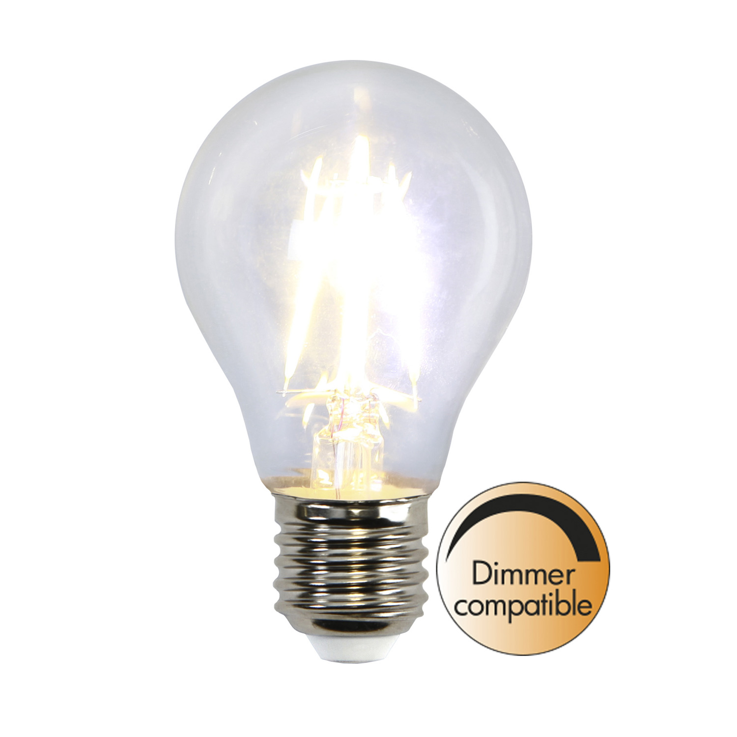 LED Tropfenlampe FILA A60 dimmbar - E27 - 4W - warmweiss 2700K - 400lm - klar LED Tropfenlampe FILA A60 dimmbar - E27 - 4W - warmweiss 2700K - 400lm - klar