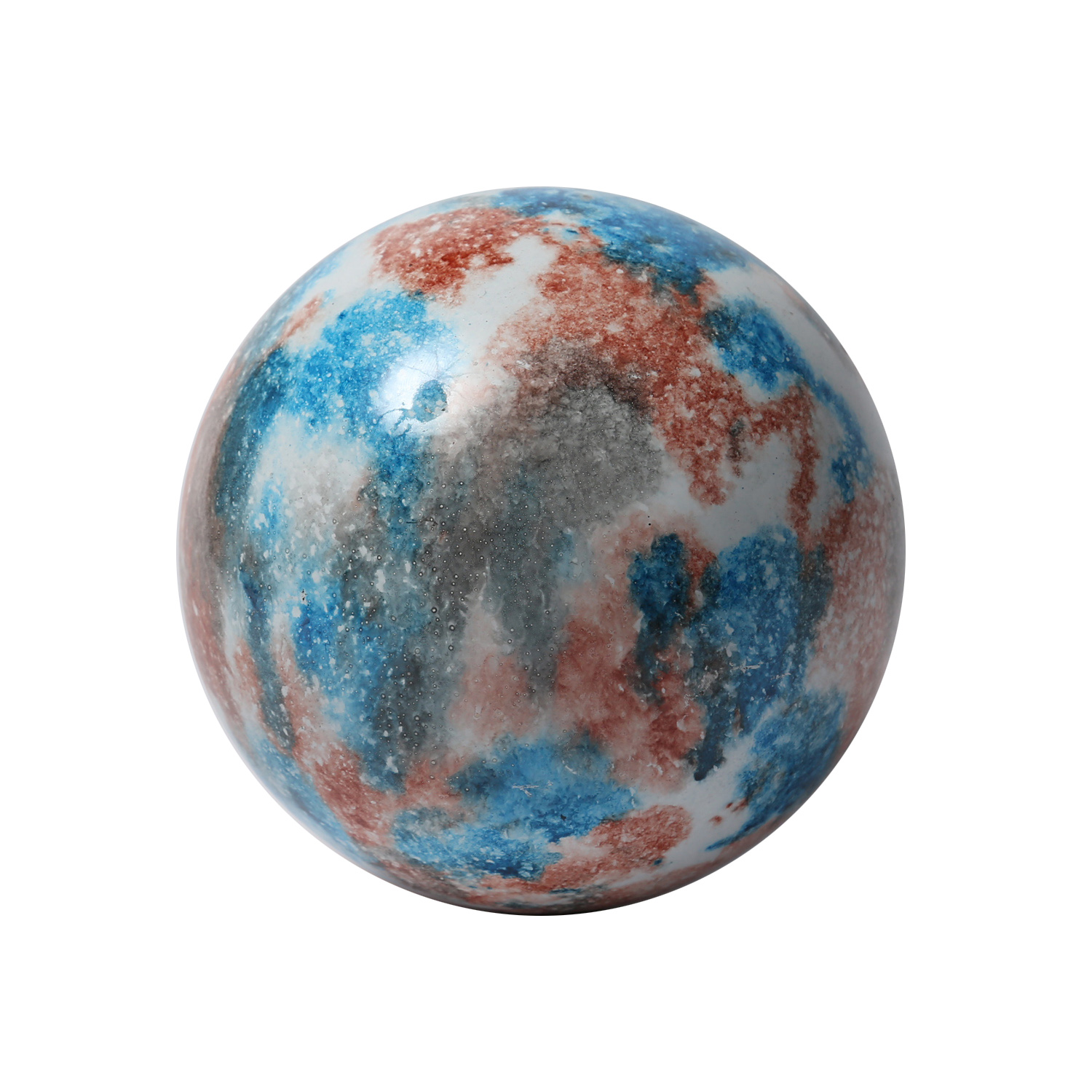 Dekokugel - Edelstahl - Marmoroptik - D: 20cm - grau, blau, rot Dekokugel - Edelstahl - Marmoroptik - D: 20cm - grau, blau, rot