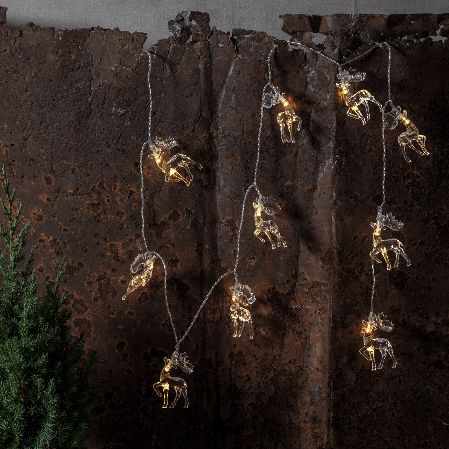 LED Lichterkette IZY Rentier - 10 warmweiße LED - L: 1,35m - Timer - Batterie - Innen LED Lichterkette IZY Rentier - 10 warmweiße LED - L: 1,35m - Timer - Batterie - Innen