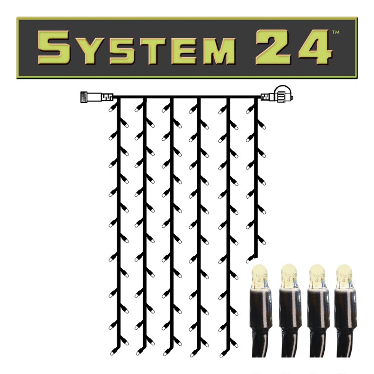 System 24 | LED-Lichtvorhang | koppelbar | exkl. Trafo | 1.00m x 2.00m | 98x Warmweiß System 24 | LED-Lichtvorhang | koppelbar | exkl. Trafo | 1.00m x 2.00m | 98x Warmweiß