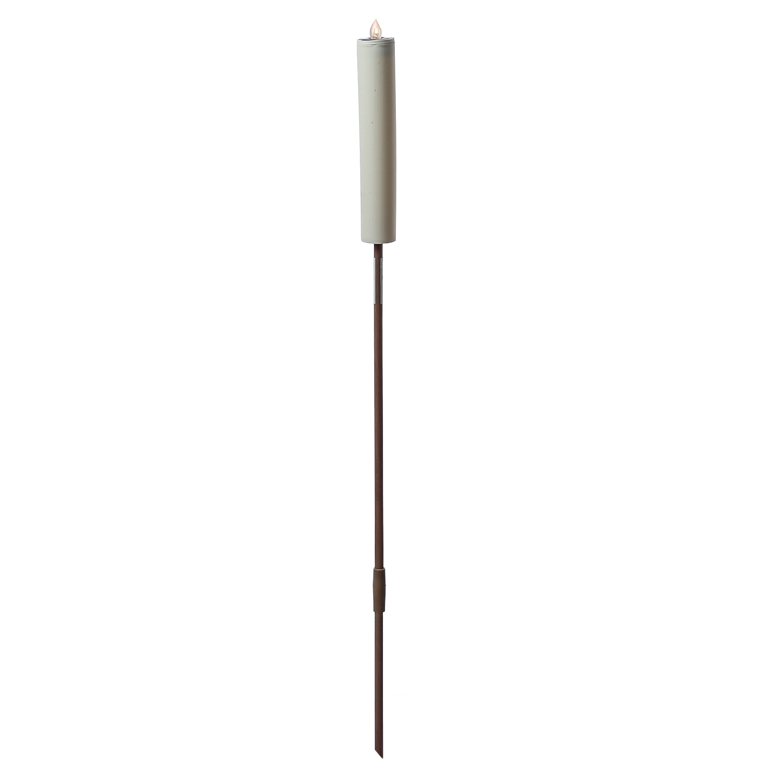 LED Solar Stabkerze - Gartenstecker - gelbe LED - H: 98cm - Dämmerungssensor - weiß LED Solar Stabkerze - Gartenstecker - gelbe LED - H: 98cm - Dämmerungssensor - weiß
