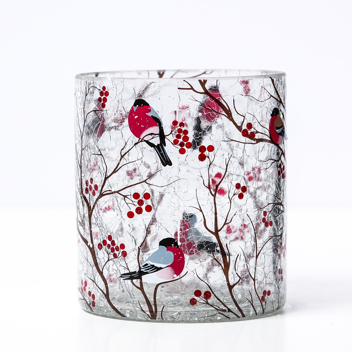 Teelichthalter GIMPEL - gebrochenes Glas - H: 10cm - D: 9cm - transparent, bunt Teelichthalter GIMPEL - gebrochenes Glas - H: 10cm - D: 9cm - transparent, bunt