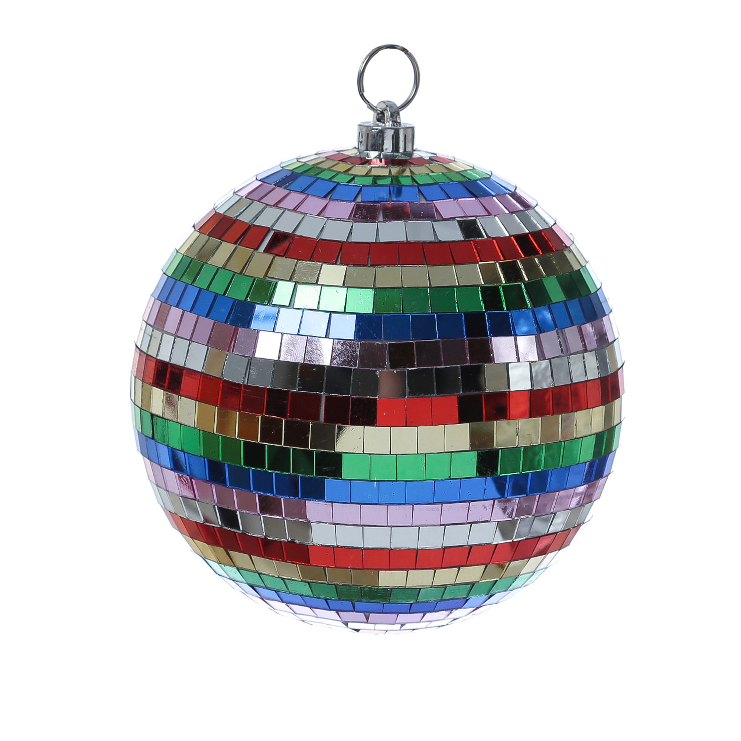 Spiegelkugel 20cm - mehrfarbig Diskokugel Echtglas 10x10mm Spiegel PROFI Serie