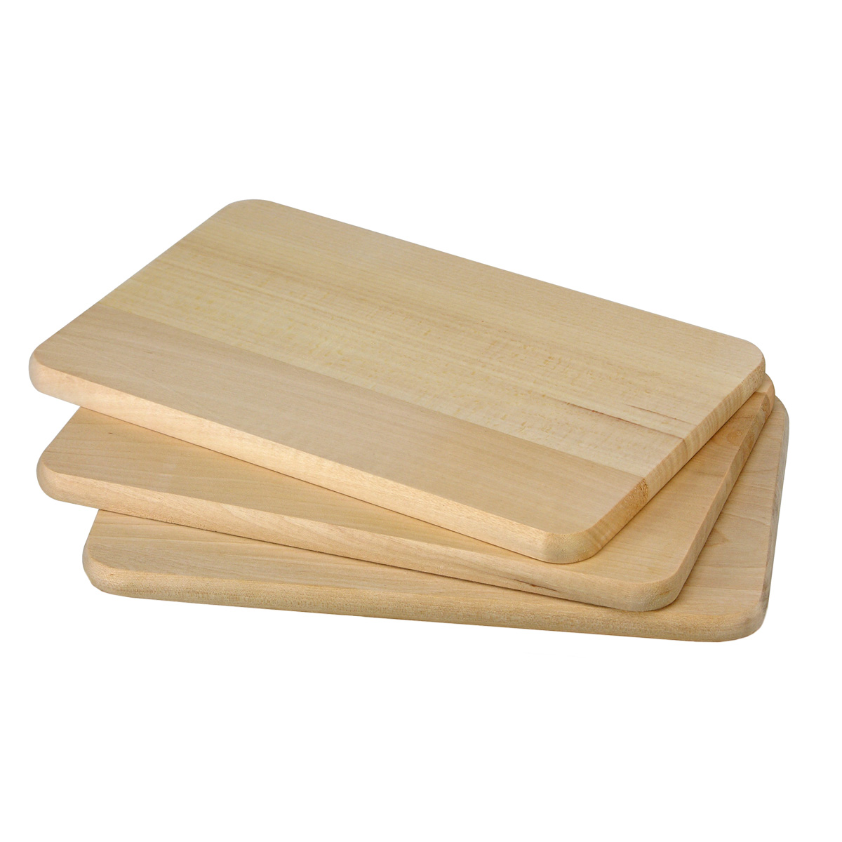 Vesperbrett / Frühstücksbrett - 3er Set - 21,5 x 13,5 x 1 cm - glattes Holzbrett Vesperbrett / Frühstücksbrett - 3er Set - 21,5 x 13,5 x 1 cm - glattes Holzbrett