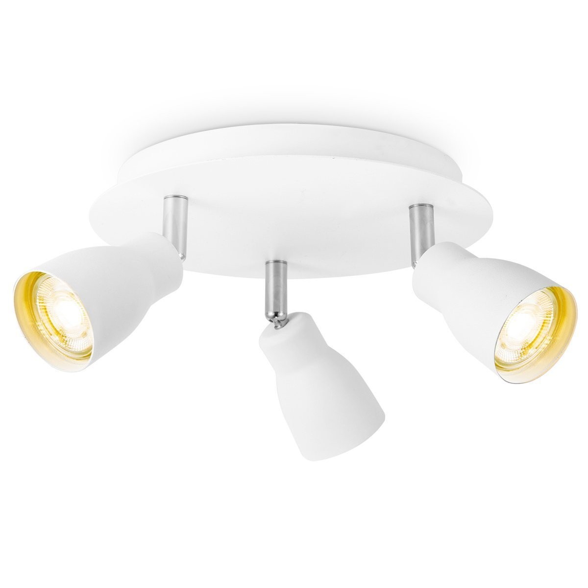 Deckenleuchte / Rondell ALBA weiß - 3fach - inkl. GU10 LED Leuchtmittel
