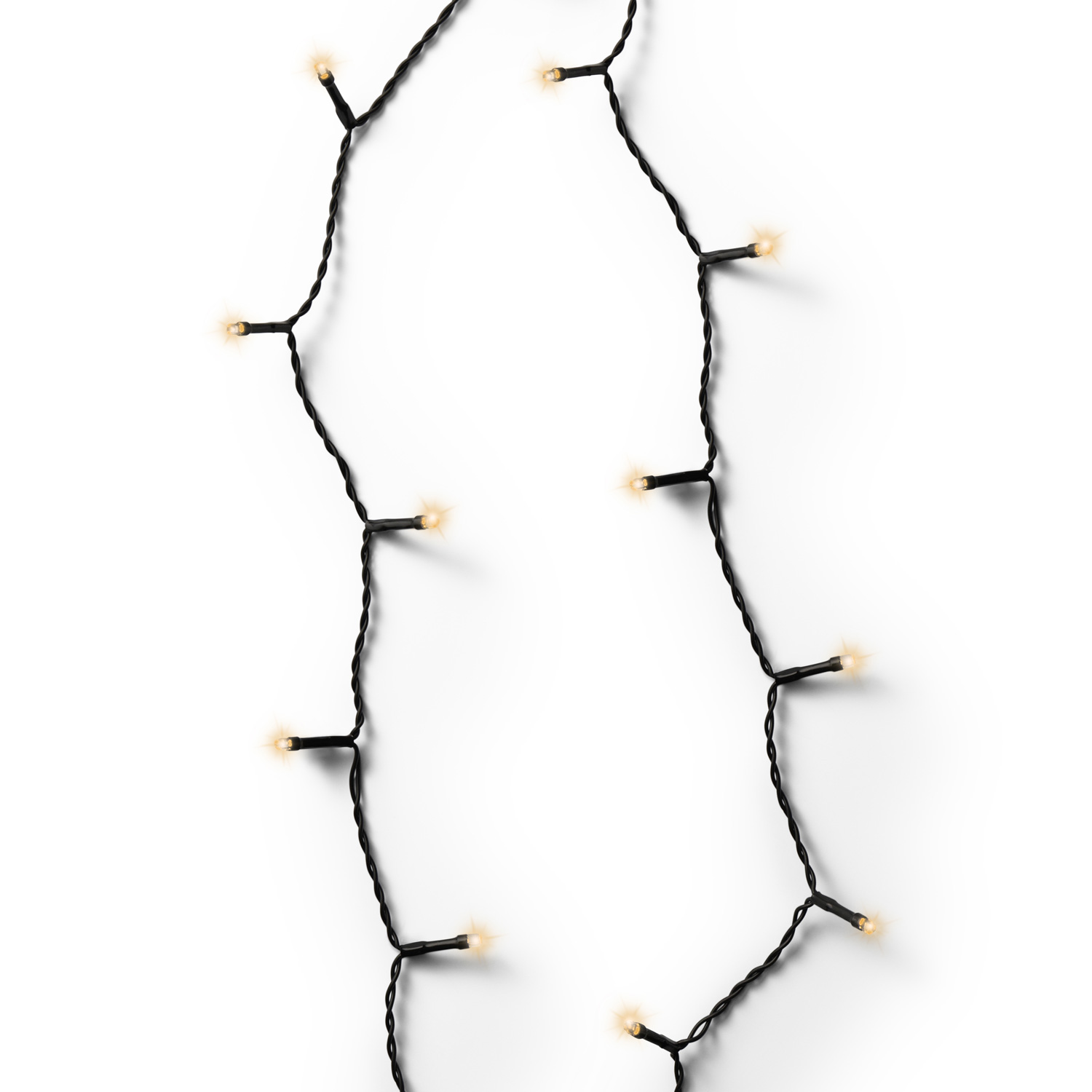 LED Lichterkette Durawise - 48 bernstein LED - L: 3,5m - 8 Funktionen - Timer - Batterie bis 60 Tage