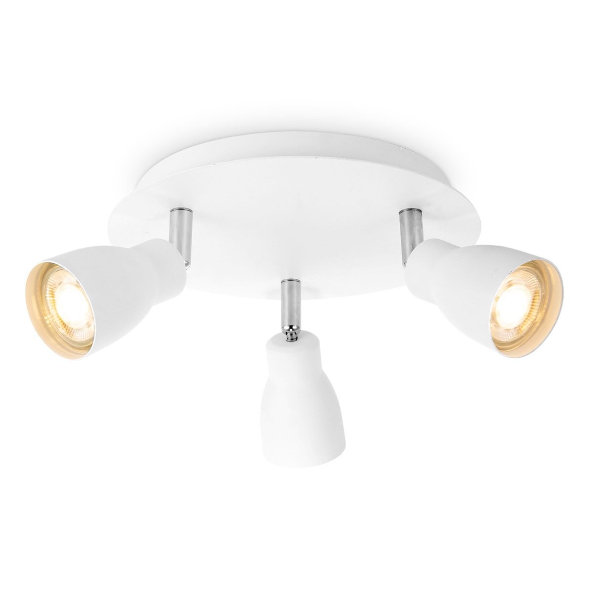 Deckenleuchte / Rondell ALBA weiß - 3fach - inkl. GU10 LED Leuchtmittel
